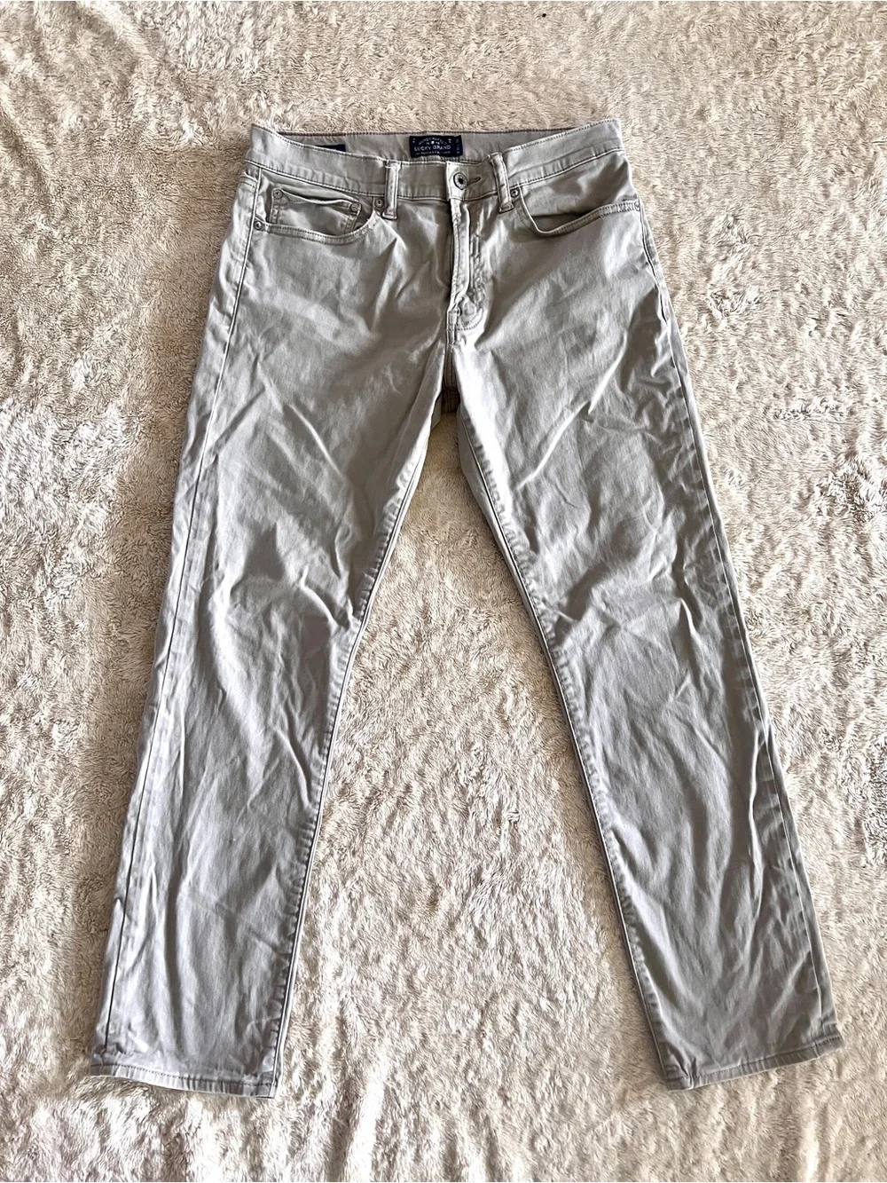 LUCKY BRAND Men's Tan Khaki 121 Heritage Slim Jeans Size 32x30